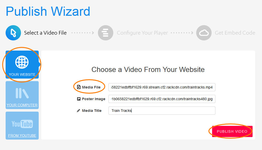 JW Player: Upload Video from Your Website