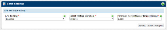 A/B Testing Options