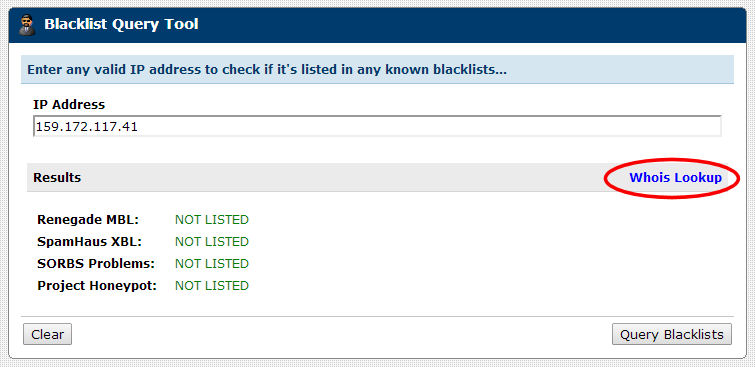 Blacklist Query Tool