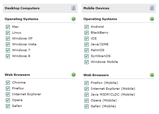 Software Targeting Options